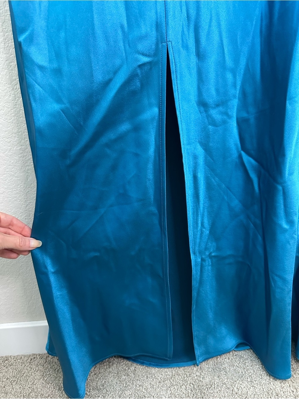 STAUD Cadence Embellished
Satin Maxi Dress in Island Blue SZ US 8 - Picture 8 of 12